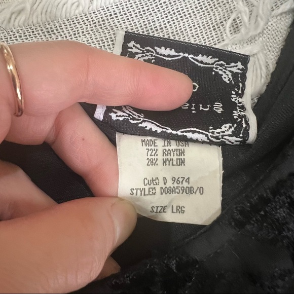 Women’s Vintage DRESSING CLIO Size Large Midi Goth Grunge Dark Romantic Dress - Picture 7 of 10